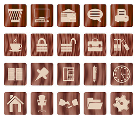 Image showing business and office icon set