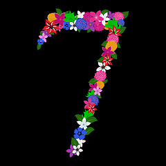 Image showing floral numeral