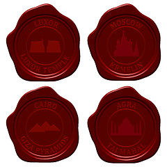 Image showing Landmark sealing wax stamp set