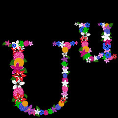 Image showing floral letter