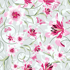 Image showing seamless floral pattern