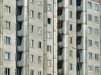 Image showing Grim apartment block in Russia