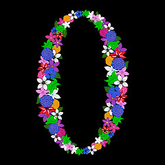 Image showing floral numeral