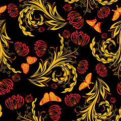 Image showing Seamless floral pattern