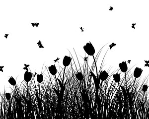 Image showing meadow silhouettes