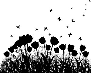 Image showing meadow silhouettes