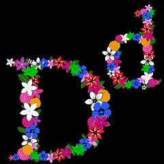 Image showing floral letter