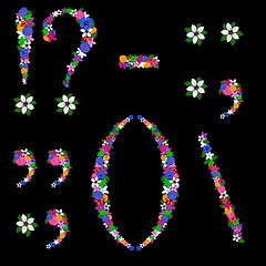 Image showing Floral punctuation marks