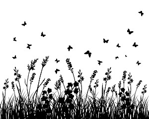 Image showing meadow silhouettes