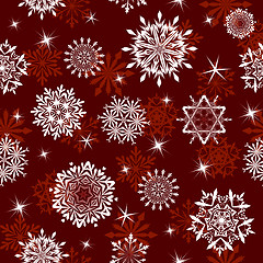 Image showing seamless snowflakes background