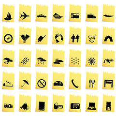 Image showing transportation icon set