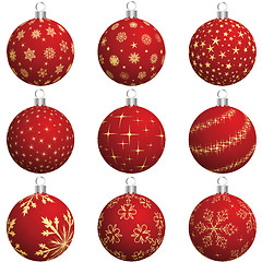 Image showing christmas ball set