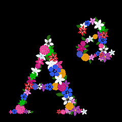 Image showing floral letter