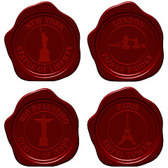 Image showing Landmark sealing wax stamp set