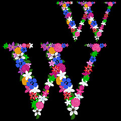 Image showing floral letter