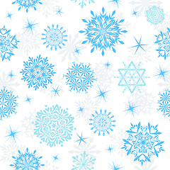 Image showing seamless snowflakes background