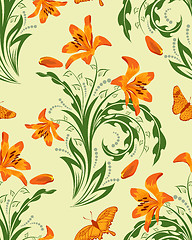 Image showing seamless floral pattern