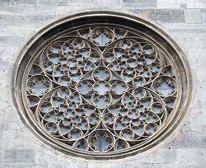 Image showing Rose window on St. Stephen's Cathedral in Vienna