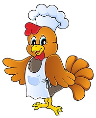 Image showing Cartoon chicken chef