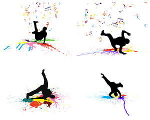 Image showing Grunge dance background set 