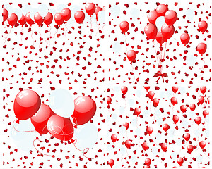 Image showing Set of balloons background