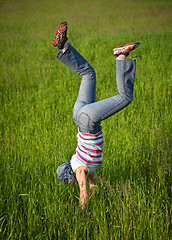 Image showing Funny girl looking for lost things