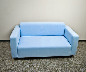 Image showing Blue sofa furniture