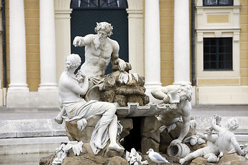 Image showing Vienna - fountain in castle Schonbrunn