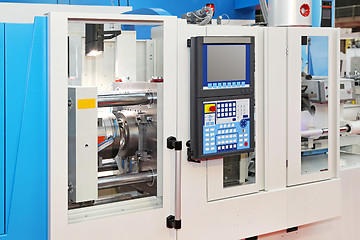 Image showing Automated lathe machine