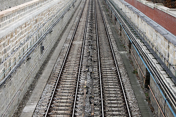 Image showing Rails in the city