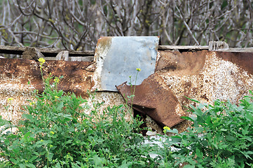 Image showing rusty fence