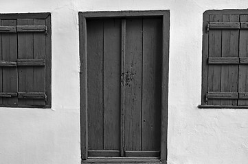 Image showing wooden door