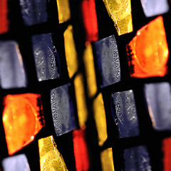 Image showing stained glass squares