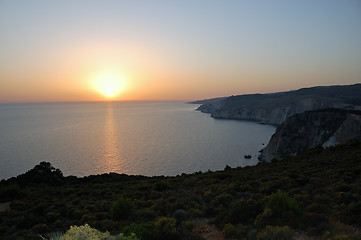 Image showing ocean sunset