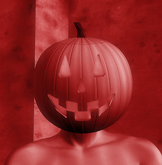 Image showing pumpkin head