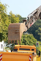 Image showing construction site truck loading