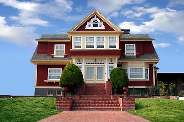 Image showing Beautiful red house