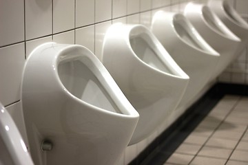 Image showing plain urinals