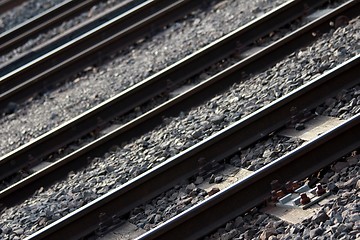 Image showing railway tracks background