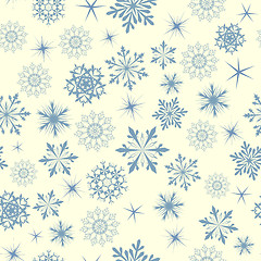 Image showing seamless snowflakes background