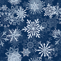 Image showing seamless snowflakes background