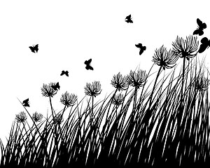 Image showing meadow silhouettes