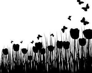 Image showing meadow silhouettes