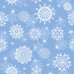 Image showing seamless snowflakes background