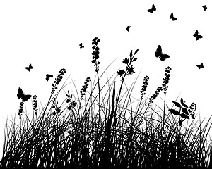 Image showing meadow silhouettes