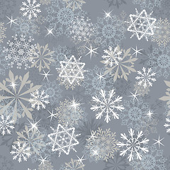 Image showing seamless snowflakes background