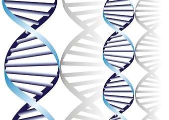 Image showing double DNA helix, biochemical abstract background 