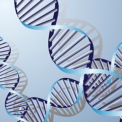 Image showing double DNA helix, biochemical abstract background 