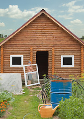 Image showing Small house is under construction