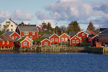 Image showing Rorbu huts in Reine